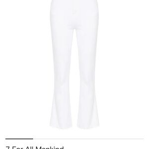 White high waist jeans cropped boot cut